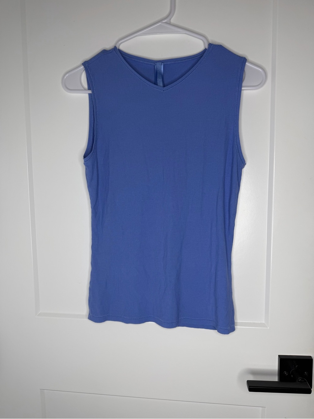 SKIMS Ribbed V-Neck Tank - Periwinkle Blue